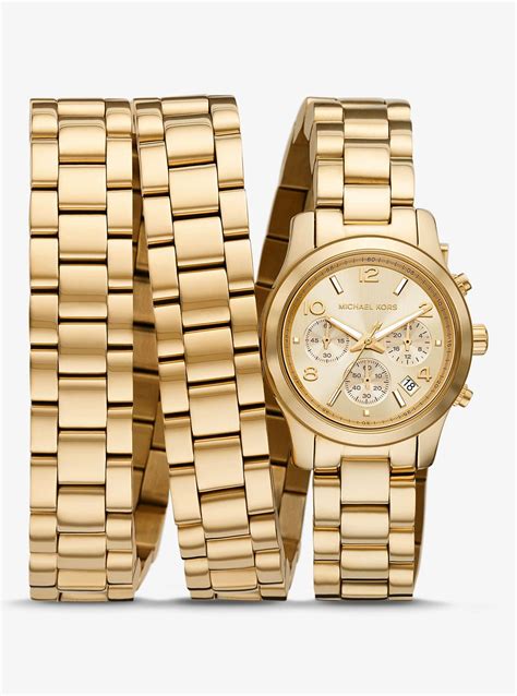 michael kors stainless steel watch gold